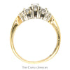 Three Stone Diamond Engagement Ring in 14k Yellow Gold - Thumbnail 2