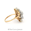 1cttw Marquise Shaped Diamond Cluster Ring in 10k Yellow Gold - Thumbnail 3
