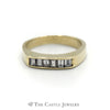 Men's Channel Set 1/2cttw Emerald Cut Diamond Wedding Band in 14k Yellow Gold - Thumbnail 1