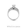 1cttw Princess Cut Platinum Bridal Set - Thumbnail 2