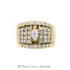 1.75cttw Marquise Cut Engagement Ring and Bridal Set in 14kt Yellow Gold - Thumbnail 1