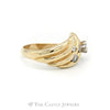 .50CTTW Wave Design Ribbed Ring in 14KT Yellow Gold - Thumbnail 3