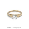 Solitaire Princess Cut 14KT Yellow Gold .50ct Engagement Ring - Thumbnail 1