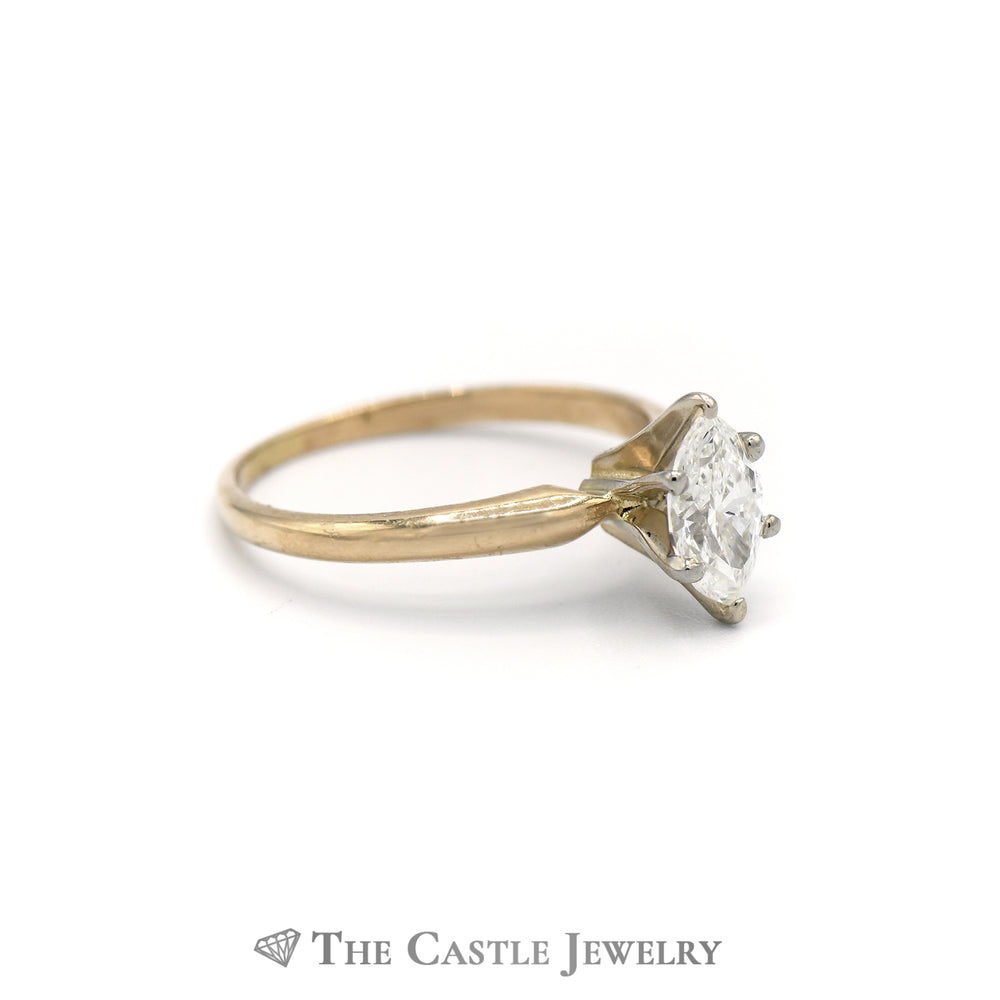 .65ct Marquise Diamond Solitaire Ring in 14KT Yellow Gold