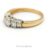 1/2cttw Three Stone Diamond Engagement Ring in 14k Yellow Gold - Thumbnail 3
