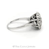 1CTTW 7 Diamond Cluster Ring with Cathedral Mounting in 14KT White Gold - Thumbnail 3