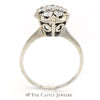 1/2cttw Round 7 Diamond Cluster Ring in 14k White Gold - Thumbnail 2