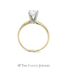 .65ct Round Brilliant Cut Diamond Solitaire Engagement Ring in 14k Yellow Gold - Thumbnail 2
