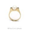 Pearl Ring with Ruby Accents in 14KT Yellow Gold - Thumbnail 2