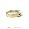 Pearl Ring with Ruby Accents in 14KT Yellow Gold - Thumbnail 3