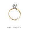 1/2CT Diamond Solitaire in 6 Prong Mounting in 14KT Yellow Gold - Thumbnail 2