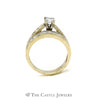 2CTTW 14KT Yellow Gold Princess Cut Bridal Set Diamond Ring - Thumbnail 2