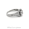 1.79CTTW Diamond Halo Engagement Ring with Diamond Accents in 14KT White Gold - Thumbnail 3
