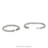 1.5cttw Diamond In and Out Hollywood Hoop Earrings in 14k White Gold - Thumbnail 2