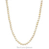 24 inch Strand of 6.5-7mm White Pearls with 14k Yellow Gold Clasp - Thumbnail 1