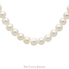 24 inch Strand of 6.5-7mm White Pearls with 14k Yellow Gold Clasp - Thumbnail 3
