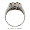 Square Shaped Grid Design Citrine and Diamond Cluster Ring in 10K White Gold - Thumbnail 2