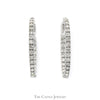 2cttw Diamond In and Out Hollywood Hoop Earrings in 14k White Gold - Thumbnail 1