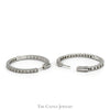 2cttw Diamond In and Out Hollywood Hoop Earrings in 14k White Gold - Thumbnail 2