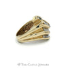 Swirled 1.5cttw Round Diamond Cluster in 14k Yellow Gold - Thumbnail 3