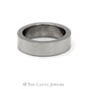 14k White Gold 6mm Wide Square Wedding Band - Thumbnail 1