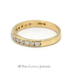 Round Brilliant Cut Diamond Wedding Band in 14K Yellow Gold - Thumbnail 2