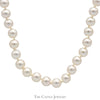 18 inch Akoya Pearl Strand Necklace 6.5-7mm in 14k Yellow Gold Fishhook Clasp - Thumbnail 2