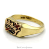 10k Yellow Gold Daughters of Isabella Ring with Black and Red Enamel Detail - Thumbnail 3