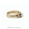 Round Diamond Bridal Set Crafted in 14k Yellow Gold Swirled Mounting - Thumbnail 3
