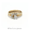 Round Diamond Bridal Set Crafted in 14k Yellow Gold Swirled Mounting - Thumbnail 1