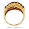 Vertical Channel Set Square Pink Tourmaline Ring in 14K Yellow Gold - Thumbnail 2