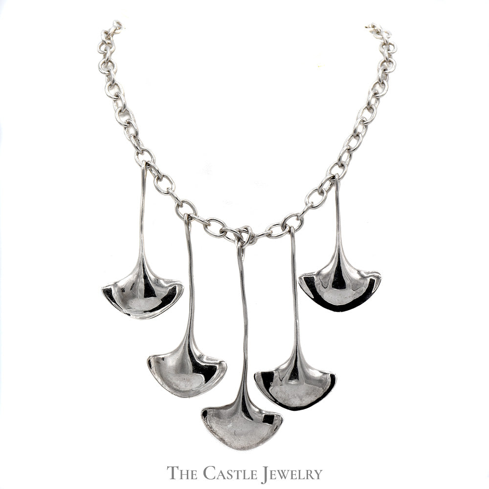 Robert Lee Morris Multi Stingray Sterling Silver Necklace with Toggle Clasp