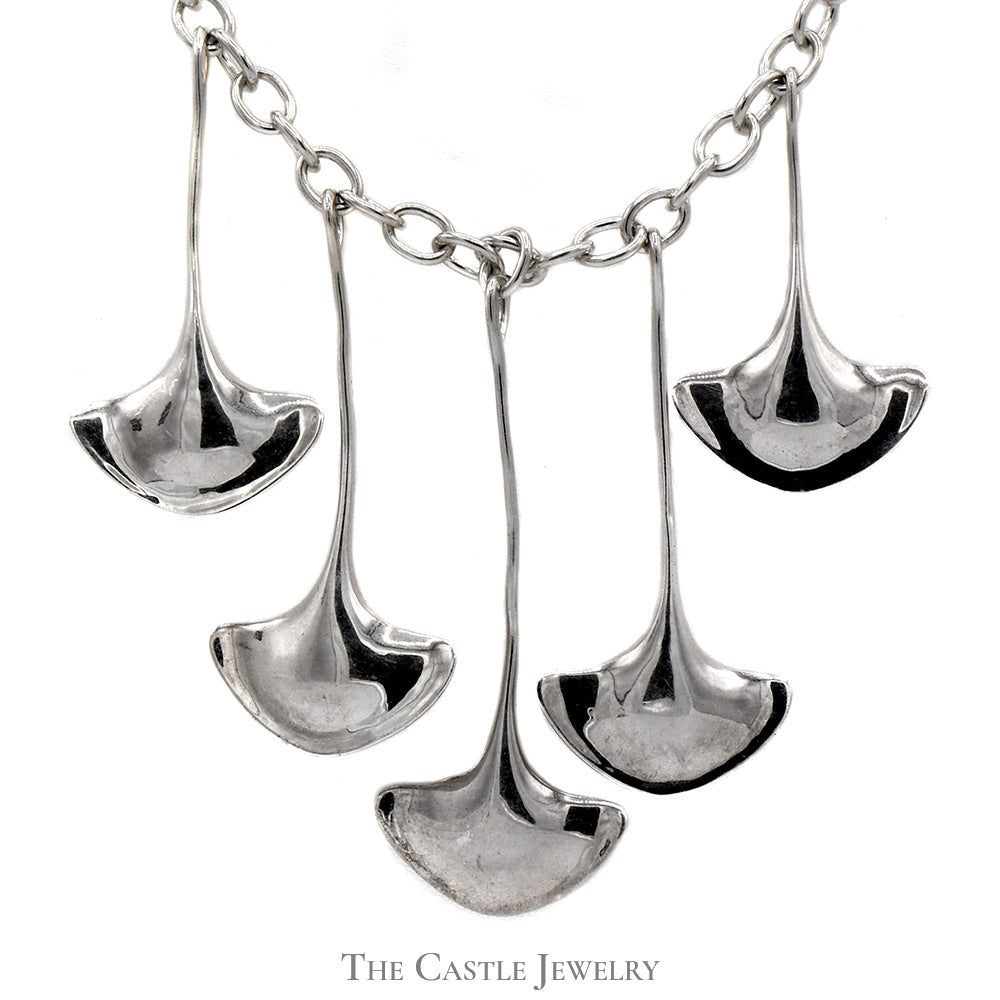 Robert Lee Morris Multi Stingray Sterling Silver Necklace with Toggle Clasp
