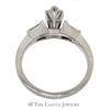 Beautiful Marquise Diamond Engagement Ring 1/2cttw Tapered Baguette Diamond Sides in 14k White Gold - Thumbnail 2