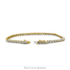 7 Inch 1cttw Illusion Set Round Diamond Link Tennis Bracelet in 10k Yellow Gold - Thumbnail 2