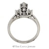 Elegant Marquise Diamond Engagement Ring with Round Diamond Accents in 14K White Gold - Thumbnail 2