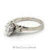 Elegant Marquise Diamond Engagement Ring with Round Diamond Accents in 14K White Gold - Thumbnail 3