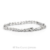 Baguette Diamond 1/2cttw Diamond Tennis Bracelet with Ball Design Accent Links - Thumbnail 2