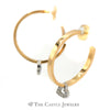 Designer Escada Flat Edge Ring & Matching Earrings with Platinum Diamond Heart Dangle in 18k Rose Gold - Thumbnail 2