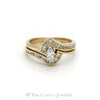 Marquise Cut Diamond Bridal Set with Diamond Accents in 14k Yellow Gold - Thumbnail 1
