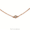 18 inch 1/4cttw Diamond By The Yard Necklace in 14k Rose Gold - Thumbnail 2