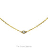 18 inch 1/4cttw Diamond By The Yard Necklace in 14k Yellow Gold - Thumbnail 2