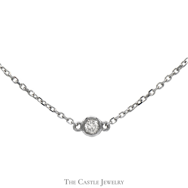 18 inch 1/2cttw Diamond By The Yard Necklace in 14k White Gold