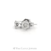 3/4cttw Round Brilliant Cut Diamond Stud Earrings in 14k White Gold - Thumbnail 2