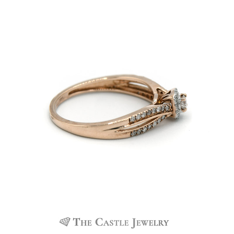 Crown Collection .33CTTW Bridal Set in 10KT Rose Gold