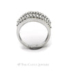 2CTTW Eight Rows of Round and Baguette Diamonds Ring in 14KT White Gold - Thumbnail 2