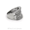 2CTTW Eight Rows of Round and Baguette Diamonds Ring in 14KT White Gold - Thumbnail 3