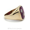 Men's Square & Compass Masonic Ring with Diamond Accent in 10k Yellow Gold - Thumbnail 3