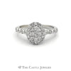 Crown Collection .50cttw Oval Diamond Halo & Cluster Engagement Ring - Thumbnail 1
