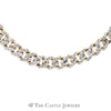 7cttw Round Diamond 24 Inch Curb Link Chain Necklace in 10k Yellow Gold - Thumbnail 2